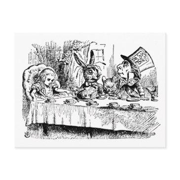 vintage alice in wonderland, tea party scene postinvitations