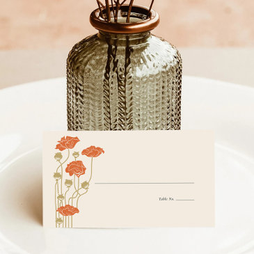 vintage art nouveau folded place invitations