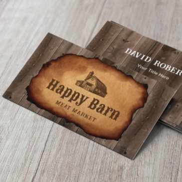 vintage barn house butcher shop meat market business invitations