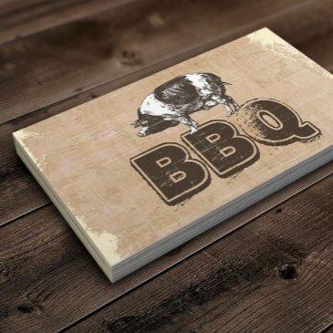 vintage bbq pork business invitations