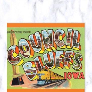vintage big letter council bluffs iowa postinvitations