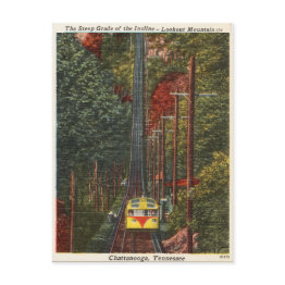 Small Vintage Chattanooga, Tennessee, Lookout Mountain Postinvitations Front View