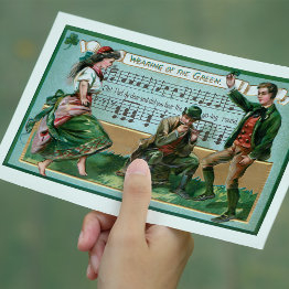 Small Vintage Dancing Irish Couple W/music Front View