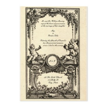 vintage french baroque rococo wedding invitations