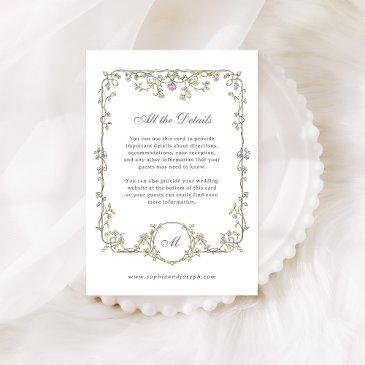 vintage garden | luxe wedding guest details enclosure invitations