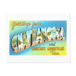 Small Vintage Greetings From Chatanooga, Tennessee Postinvitations Front View