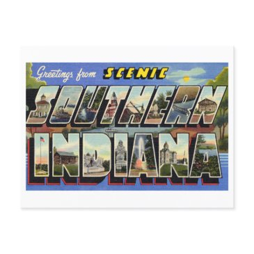 vintage greetings from southern indiana postinvitations