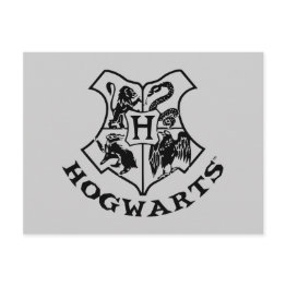 Small Vintage Hogwarts™ School Crest Postinvitations Front View