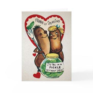 vintage hot dog franks valentine's day invitations