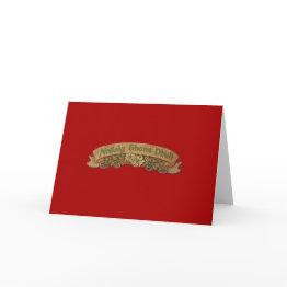Small Vintage Irish Christmas Invitations Front View