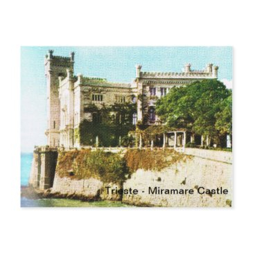 vintage italy, trieste, miramare castle postinvitations