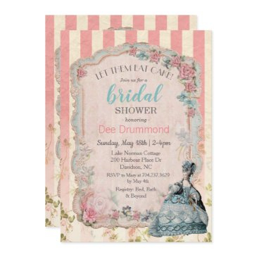vintage marie antoinette bridal shower invitation