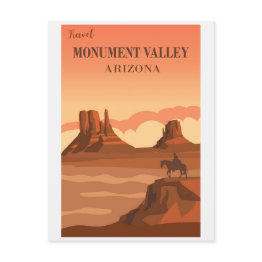 Small Vintage Monument Valley Arizona Travel Postinvitations Front View