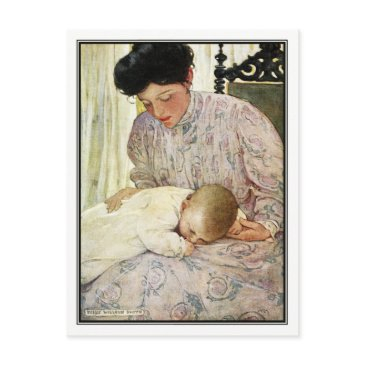 vintage mother and baby by jessie willcox smith postinvitations
