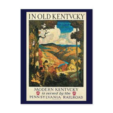 vintage nc wyeth travel poster, in old kentucky postinvitations