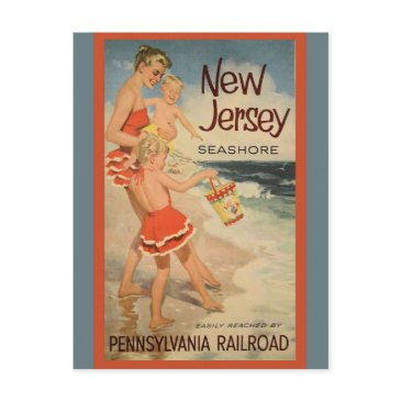 vintage new jersey beaches pennsylvania railroad postinvitations