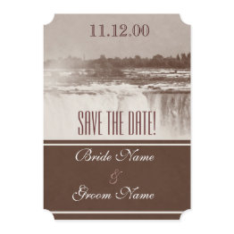Small Vintage Niagara Falls Wedding Invite Front View