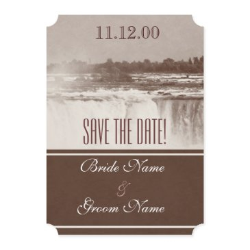 vintage niagara falls wedding invite