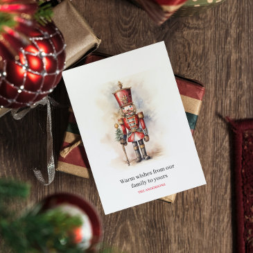 vintage nutcracker & merry christmas holiday invitations