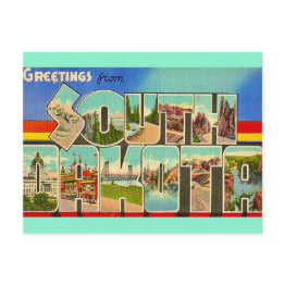 Small Vintage South Dakota Postinvitations Front View