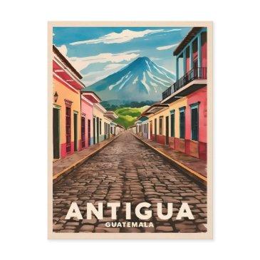 vintage travel antigua guatemala retro scenic postinvitations