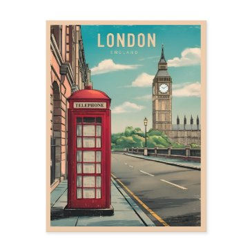 vintage travel london big ben england retro scenic postinvitations