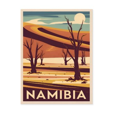 vintage travel namibia africa retro graphic postinvitations