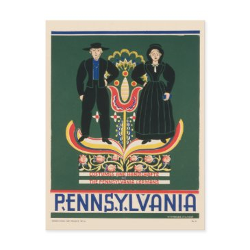 vintage travel poster for lancaster county, pa postinvitations