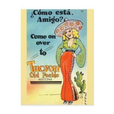 vintage tucson old pueblo arizona postinvitations