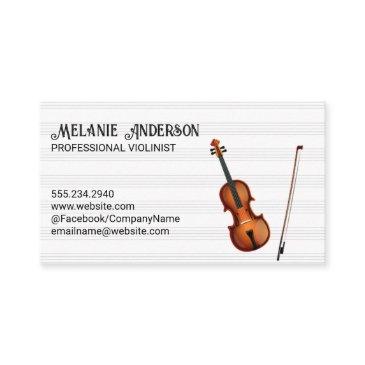 violin instrument | music sheet business invitations