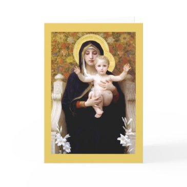 virgin of the lilies thank you invitations