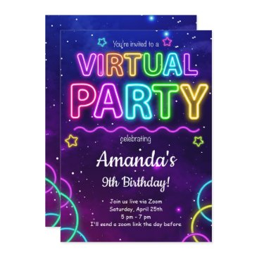 virtual birthday invitation