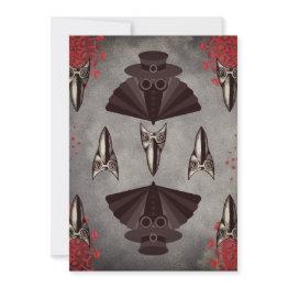 Small Virus-plagued Plague Doctor Invitation Front View
