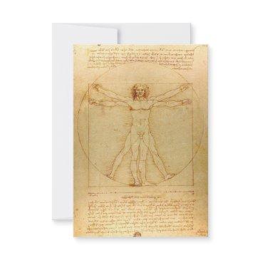 vitruvian man by leonardo da vinci thank you invitations