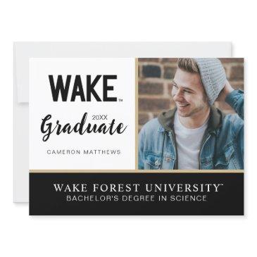 wake forest university | wake wordmark invitation