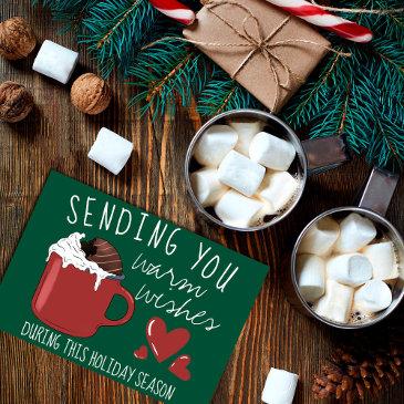 warm wishes mug hot cocoa christmas holiday invitations