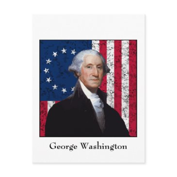 washington and the american flag postinvitations