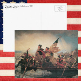 Small Washington Crossing The Delaware By Emanuel Leutze Postinvitations Front View