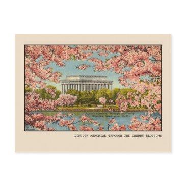 washington, d.c. lincoln memorial vintage postinvitations