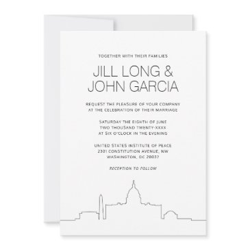 washington dc wedding invitation