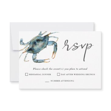 watercolor crab seafood rsvp for two events