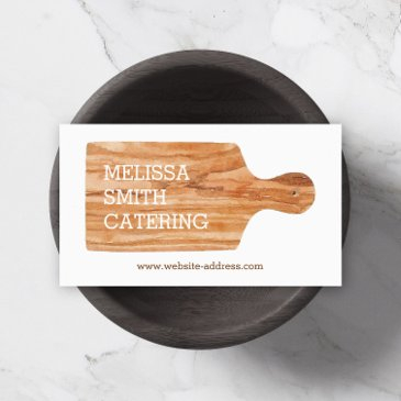 watercolor cutting board catering chef logo business invitations