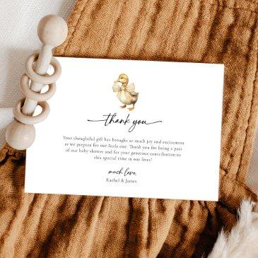 watercolor duck baby shower thank you invitations