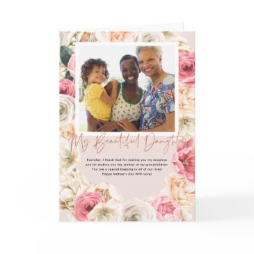 watercolor floral | daughter mother's day photo ca invitations