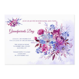 Small Watercolor Floral Protea Invitation Front View