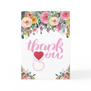 watercolor floral stethoscope nurse thank you