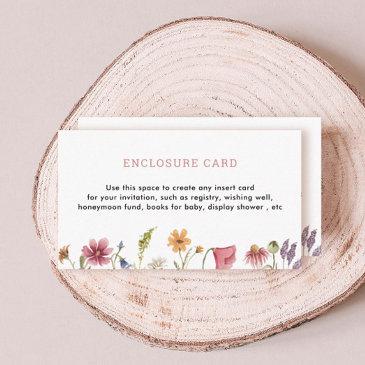 watercolor garden wildflower party enclosure invitations