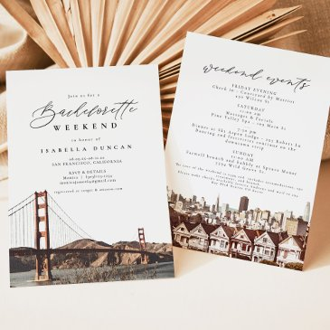 watercolor golden gate san francisco skyline invitation