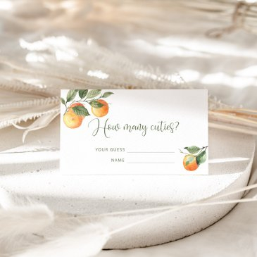 watercolor little cutie guess how many cuties encl enclosure invitations