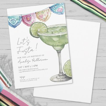 watercolor margarita cinco de mayo birthday party invitation